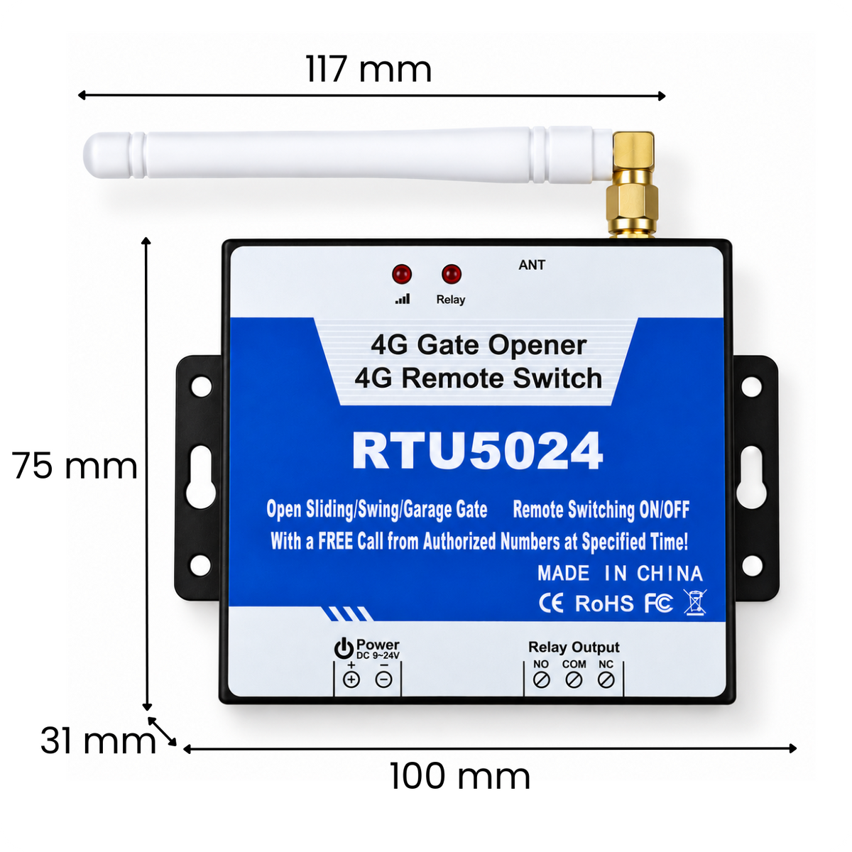 Sterownik GSM do otwierania bramy furtki 5024 EU 4G