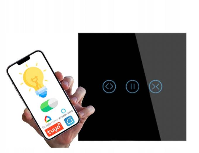 WŁĄCZNIK ROLET LED ŻALUZJE SZKLANY DOTYK WIFI - Spreest