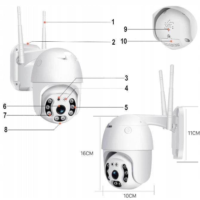 Kamera obrotowa IP WIFI zewnętrzna FULL HD 4X ZOOM - Spreest