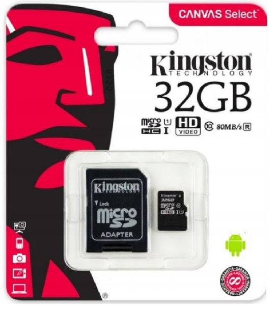 32GB KARTA PAMIĘCI MICRO SDHC KINGSTON ADAPTER SD - Spreest