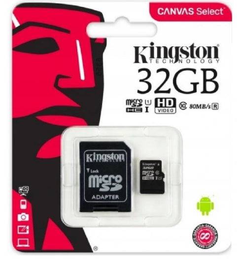 32GB KARTA PAMIĘCI MICRO SDHC KINGSTON ADAPTER SD - Spreest